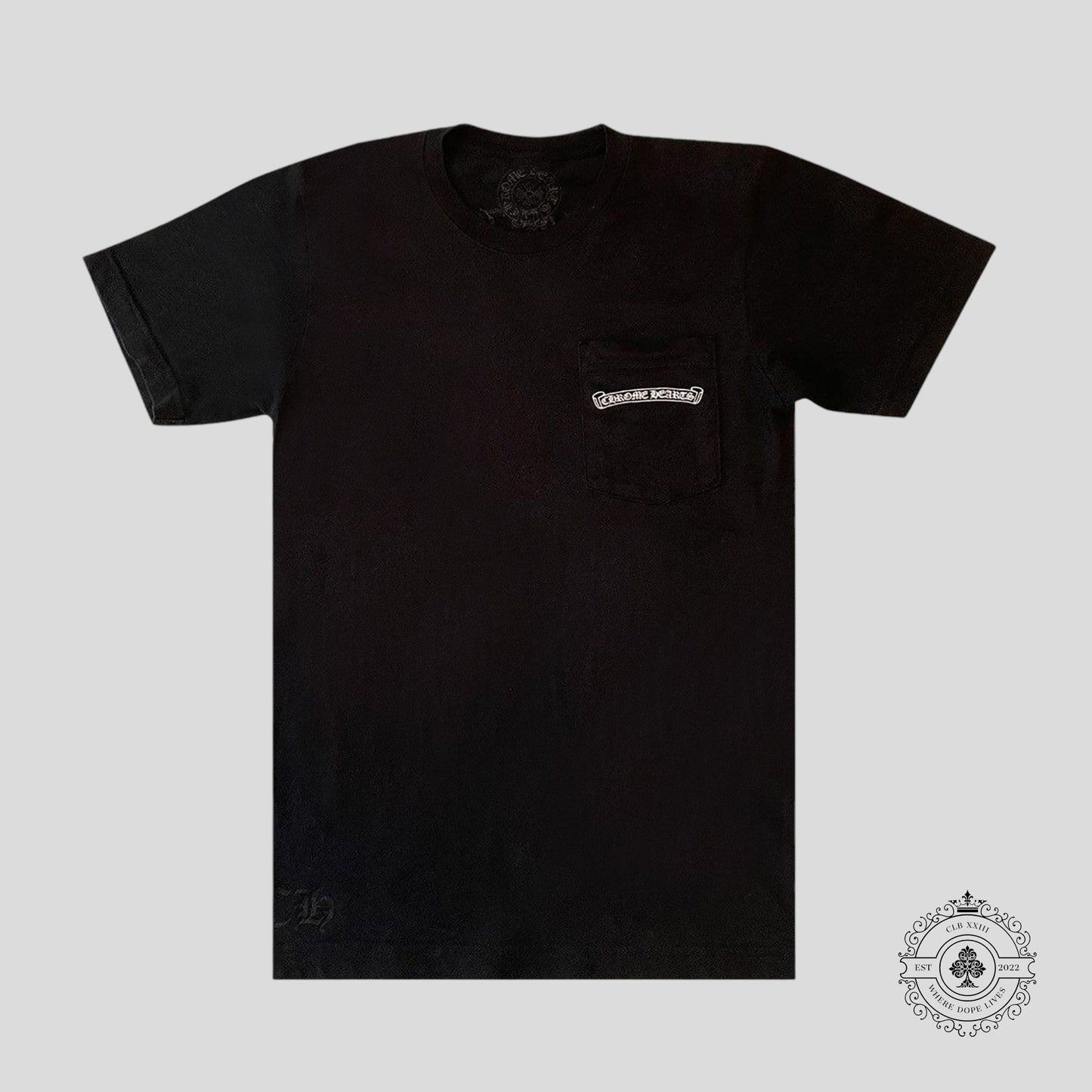 Chrome Hearts Vertical Logo Pocket Tee in Black