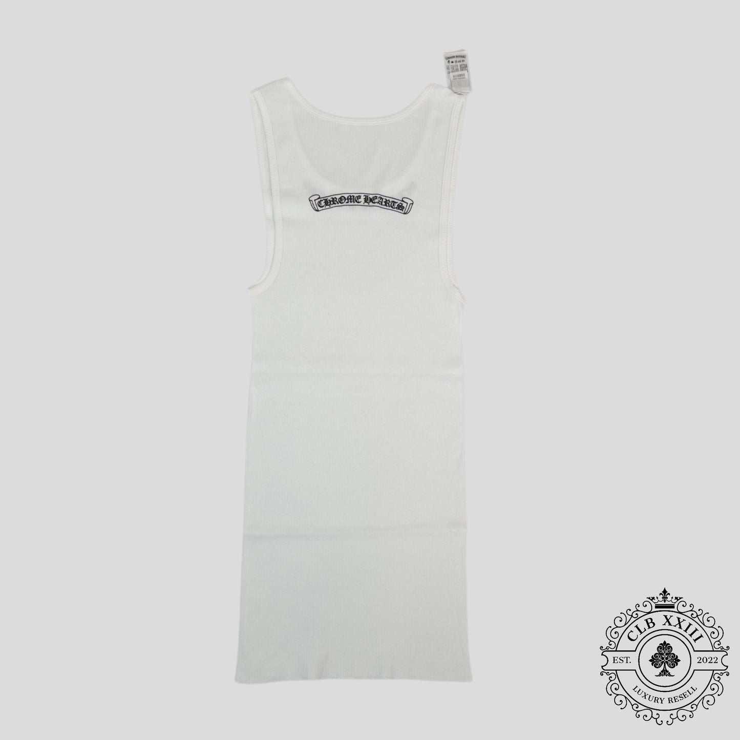 Chrome Hearts Neck Logo Tank Top in White