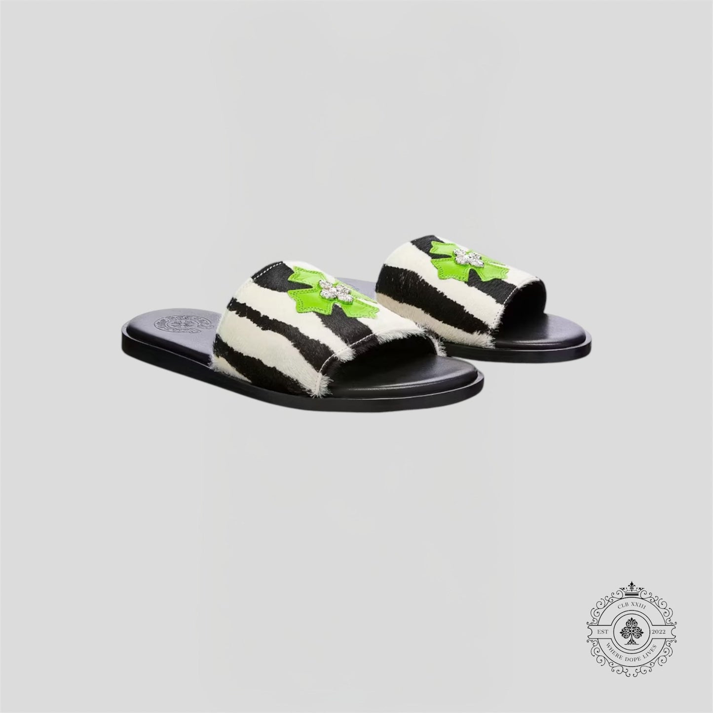 Chrome Hearts Zebra Slides