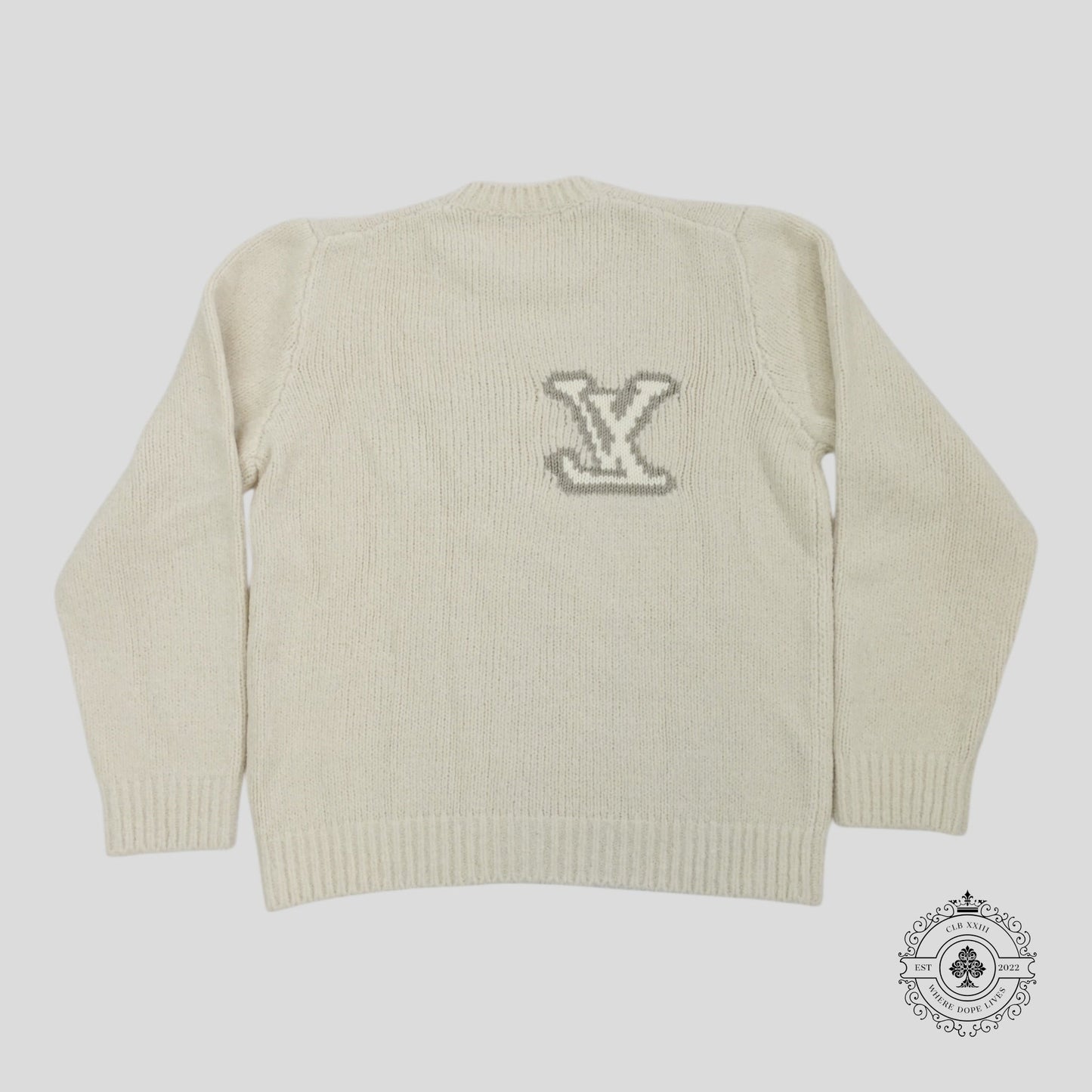 Louis Vuitton LV Jacquard Sweater in Cream