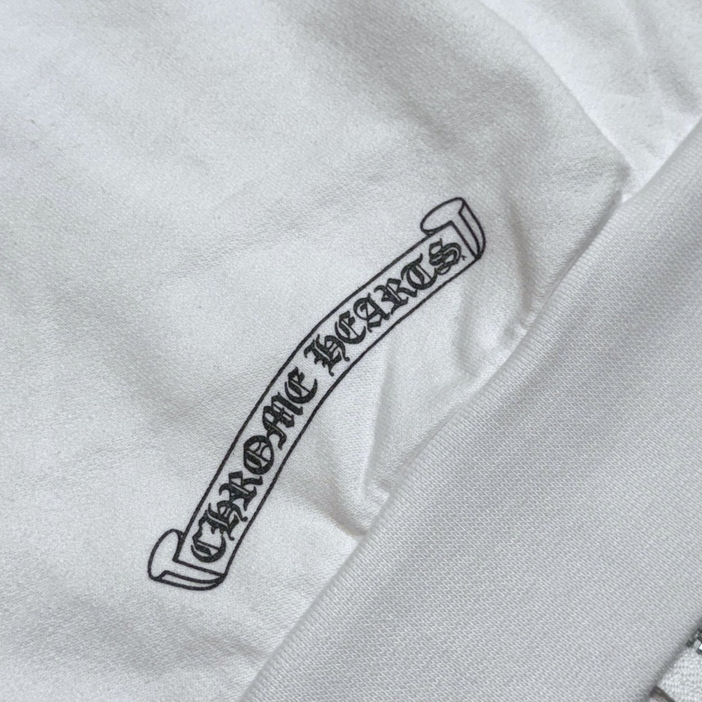 Chrome Hearts Horseshoe Zip-Up Hoodie in White