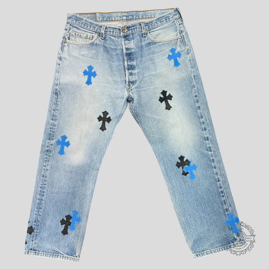 Chrome Hearts Cross Patch Jeans