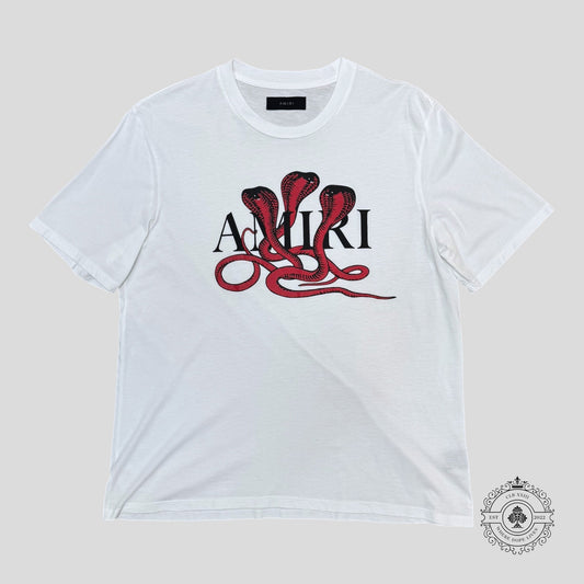 Amiri Red Poison Skater T-Shirt in White