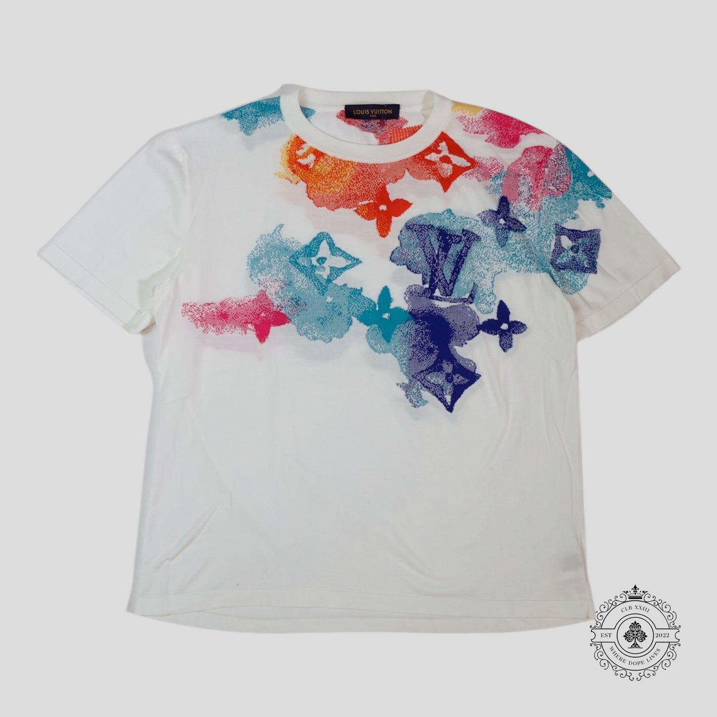 Louis Vuitton Jacquard Watercolor Monogram Tee in White