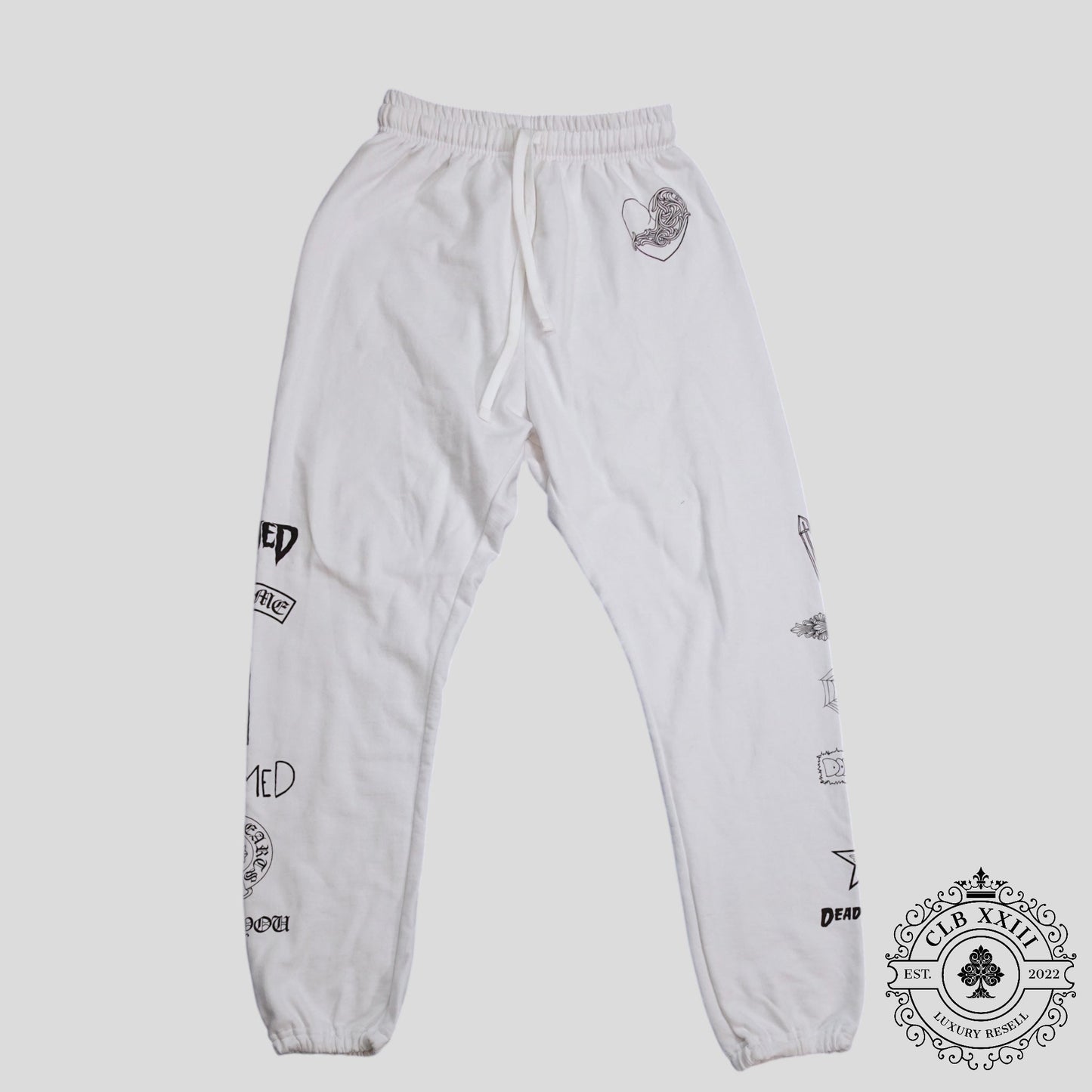 Chrome Hearts Deadly Doll Sweatpants in White