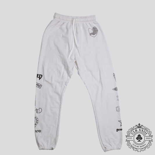 Chrome Hearts Deadly Doll Sweatpants in White