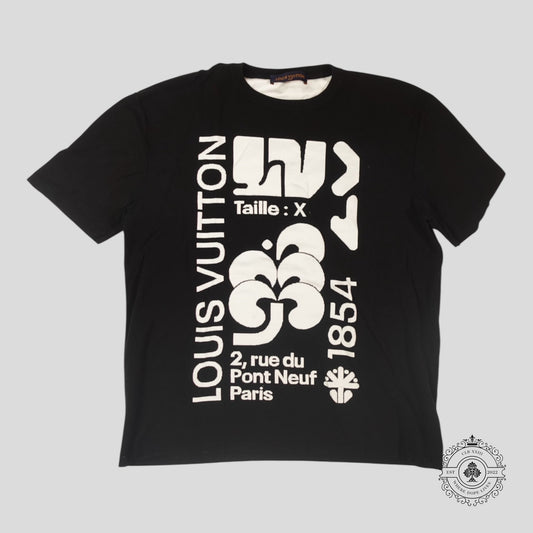Louis Vuitton Intarsia Graphic Tee in Black