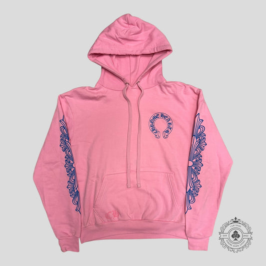 Chrome Hearts Horseshoe Logo Hoodie in Pink
