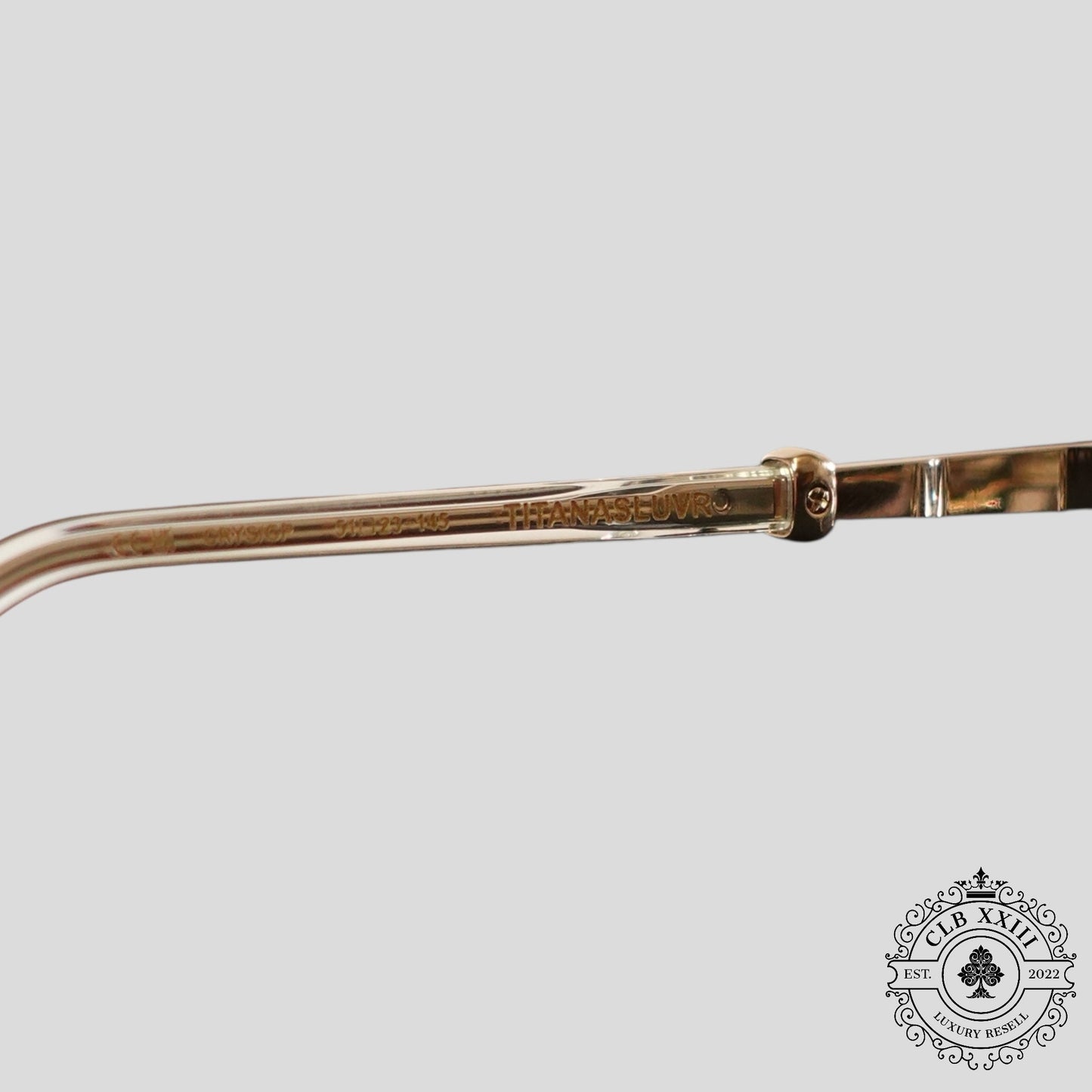 Chrome Hearts Tittansluvr Glasses in Clear/Gold