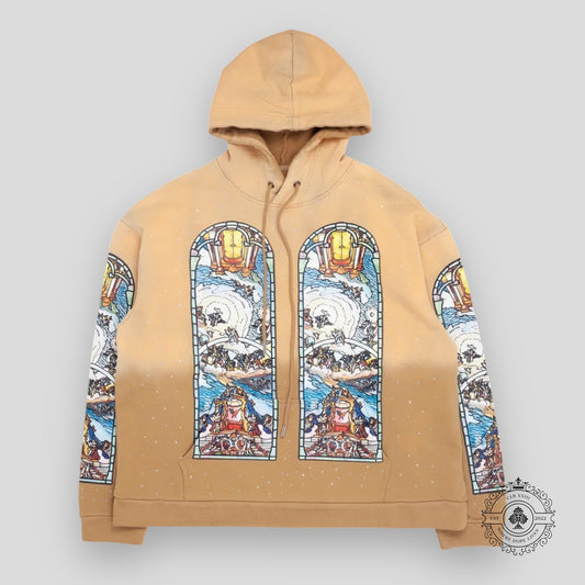 Who Decides War Chalice Embroidered Hooded Sweatshirt in Cream