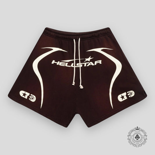 Hellstar Warm Up Shorts Brown