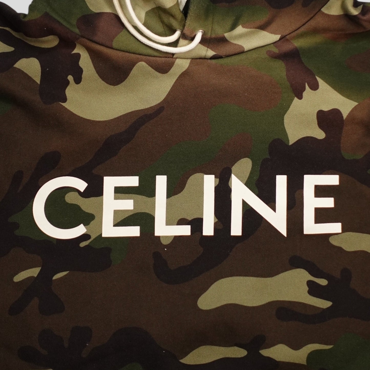 Celine Homme Logo Hoodie in Camouflage