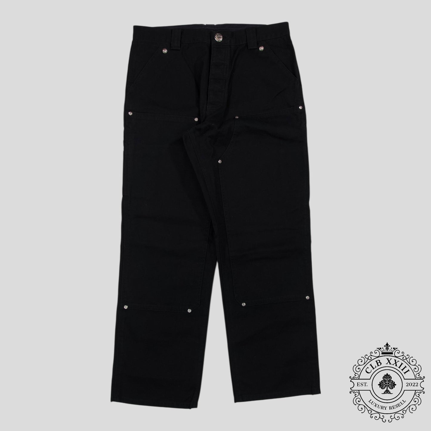 Chrome Hearts Double Knee Carpenter Pants in Black