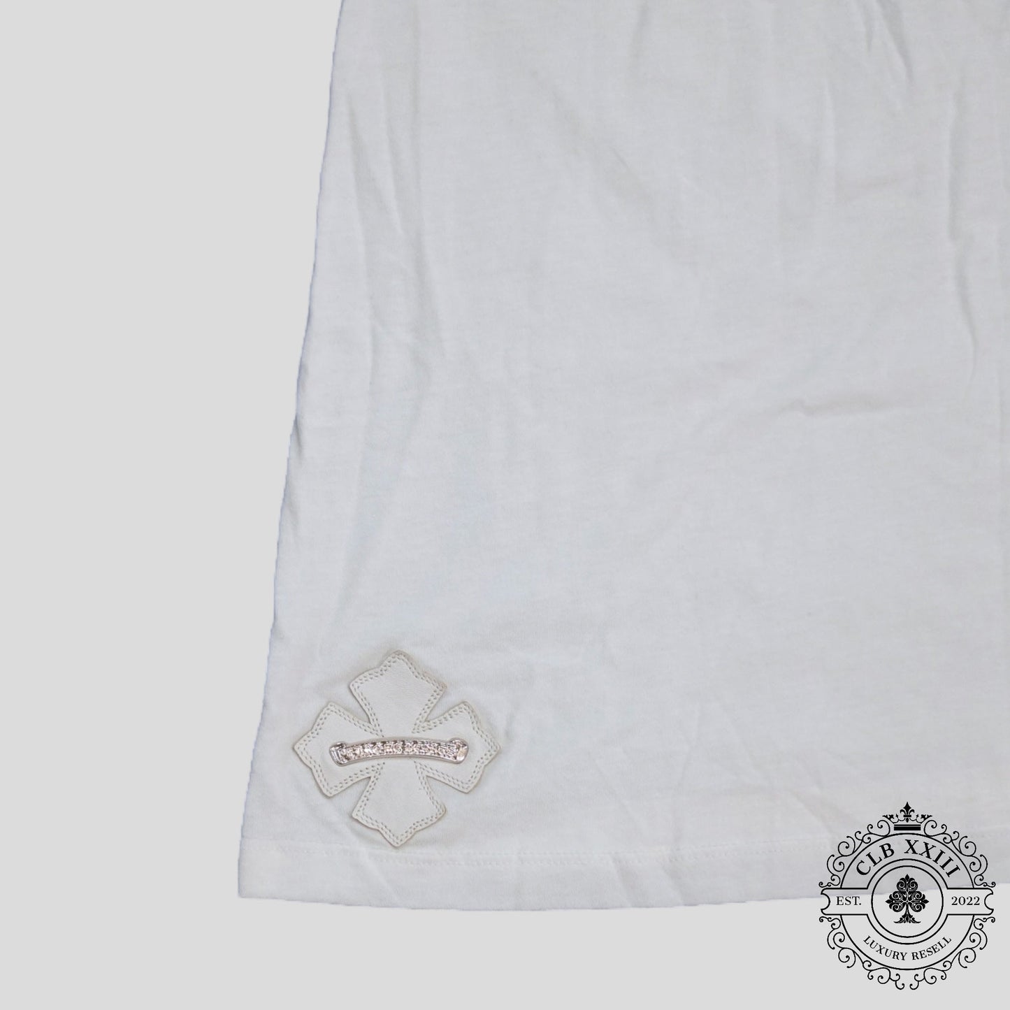 Chrome Hearts Leather Plus Patch Tank Top in White