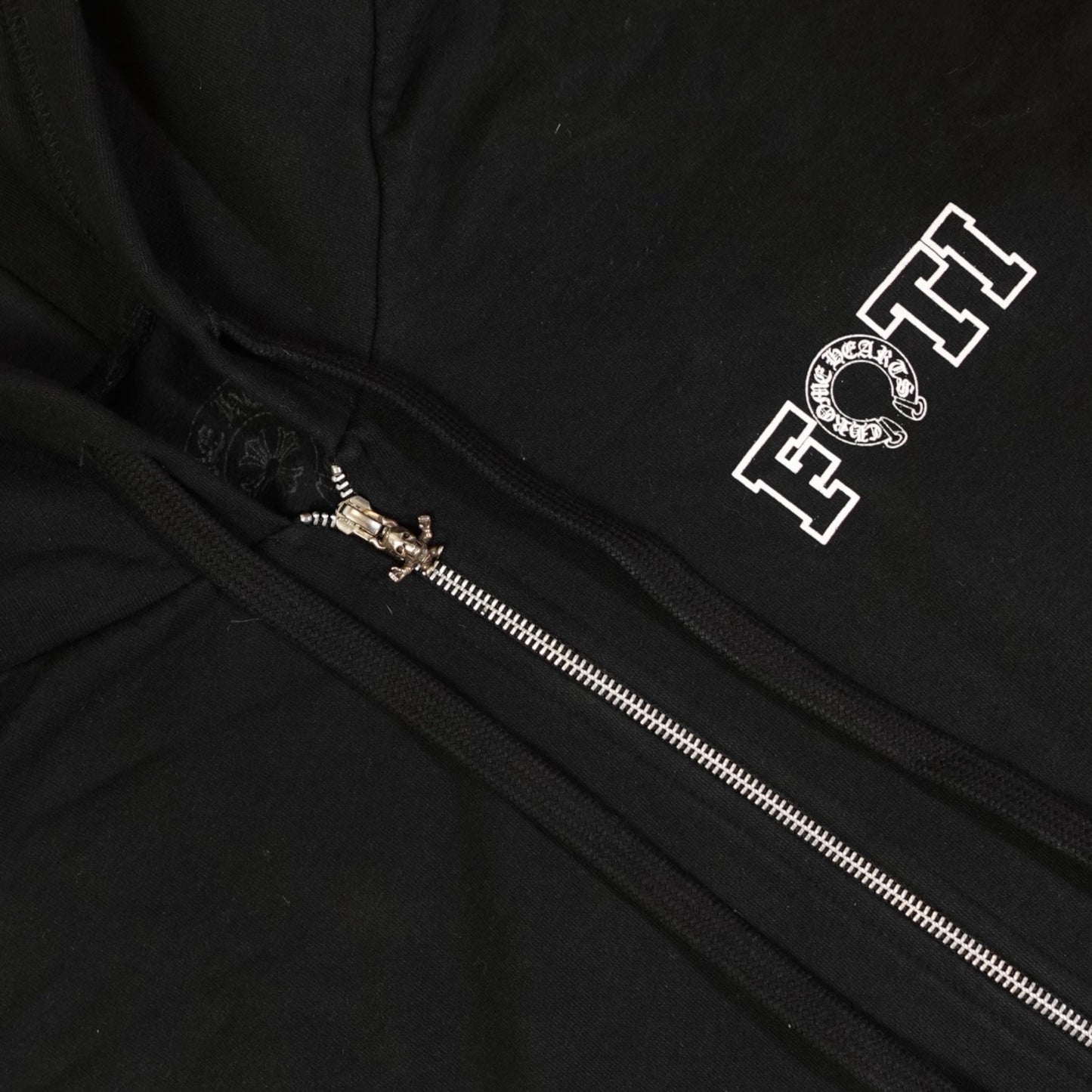 Chrome Hearts Foti Zip Up Hoodie in Black/White