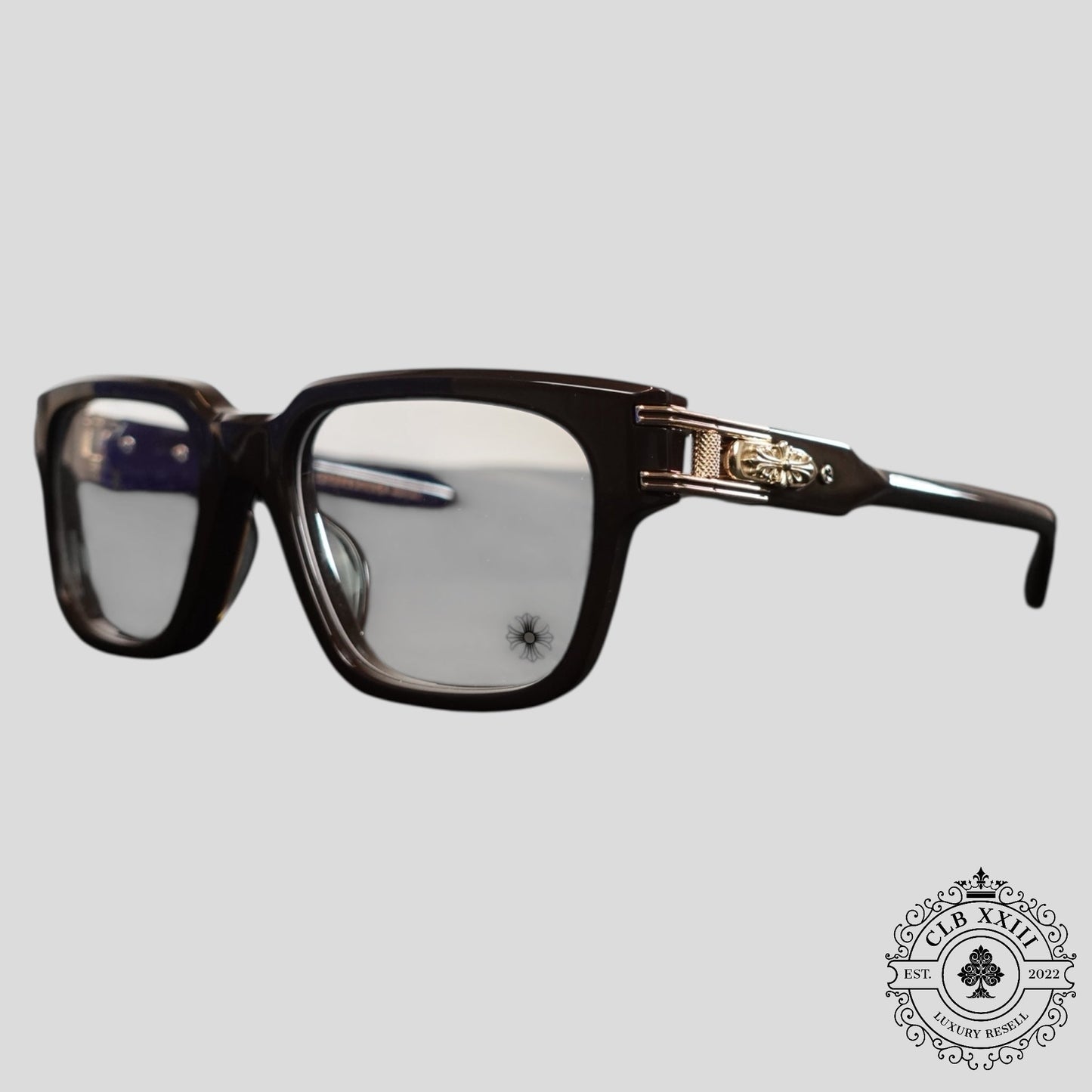 Chrome Hearts Bulge Glasses in Brown/Gold