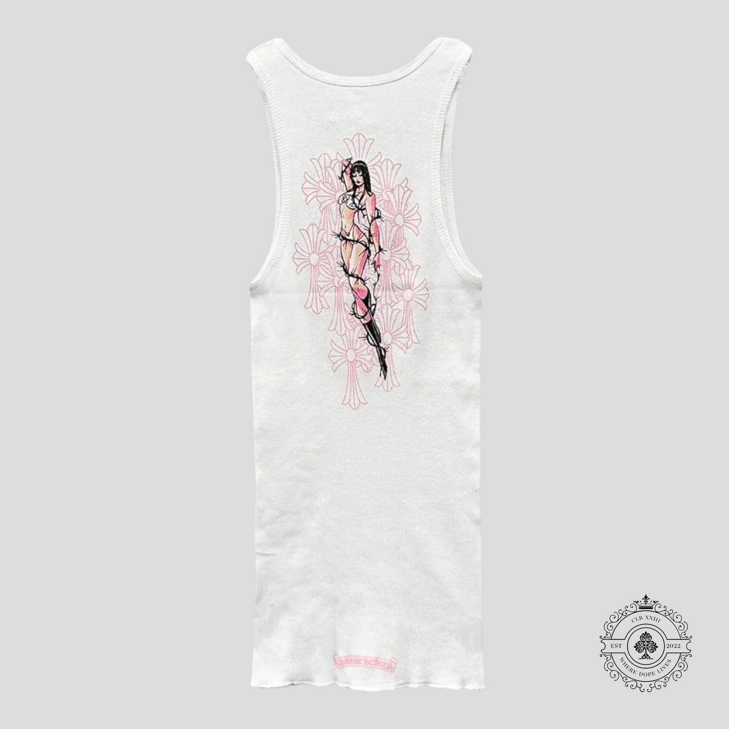 Chrome Hearts Deadly Doll Tank Top in White