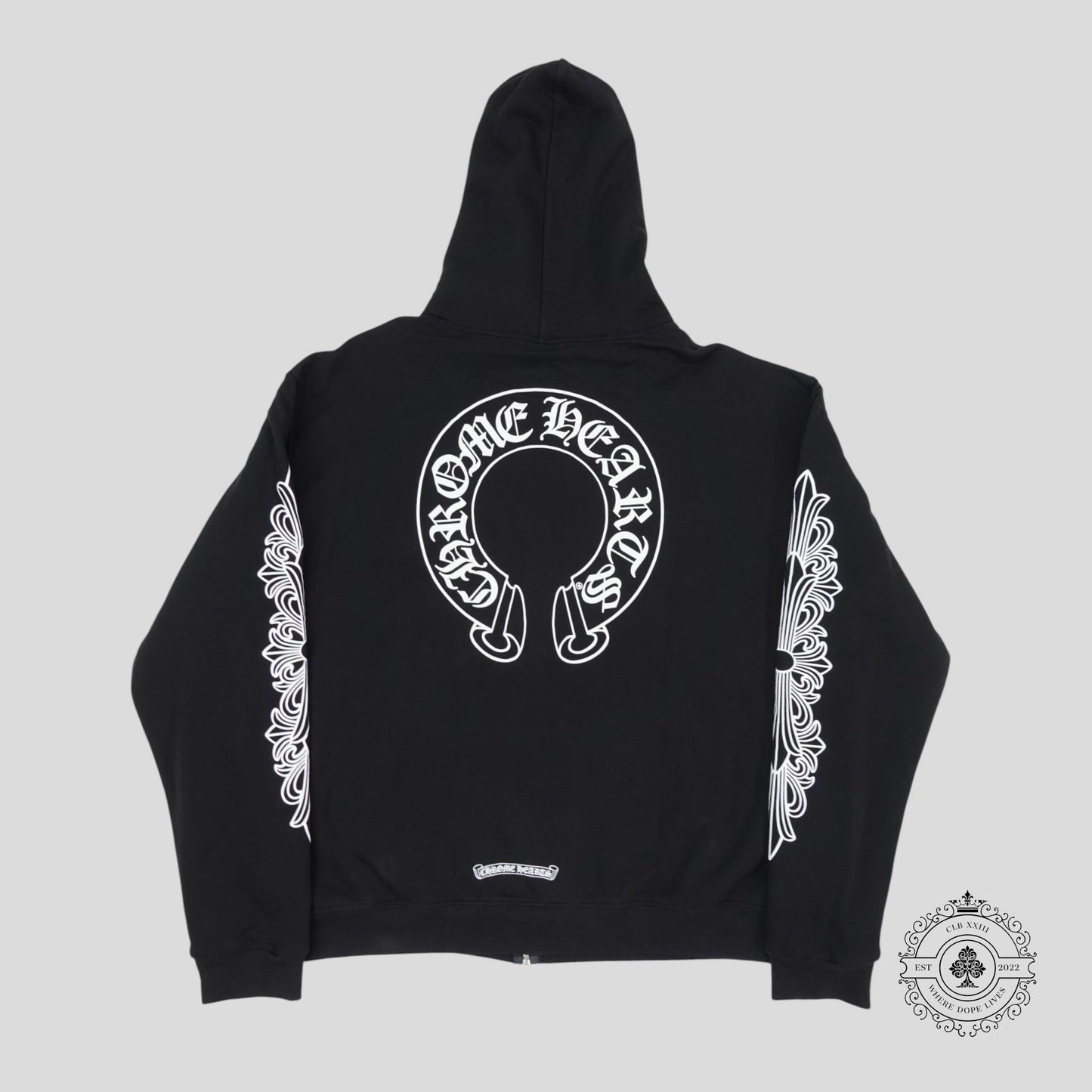 Chrome Hearts Thermal Lined Horseshoe Zip Up Hoodie