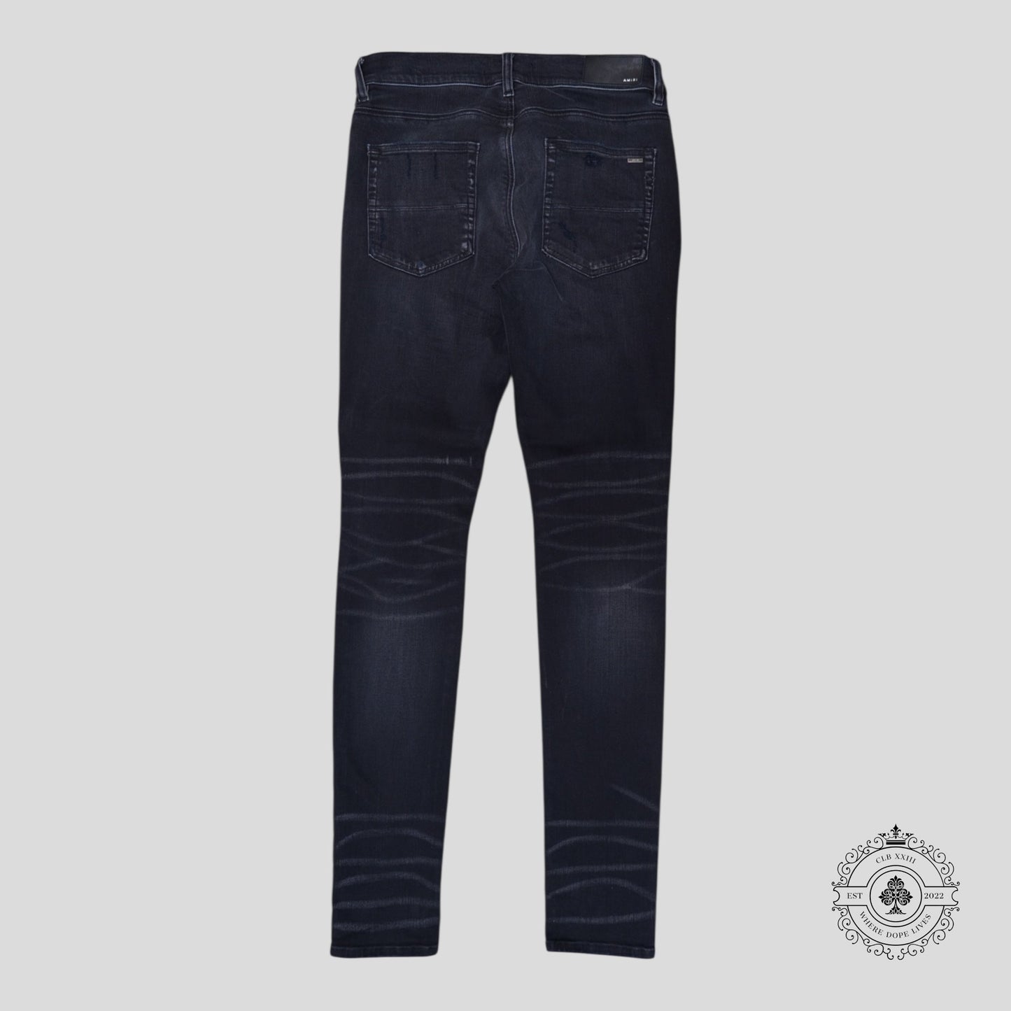 Amiri MX1 Bandana Patch Jeans in Aged Black