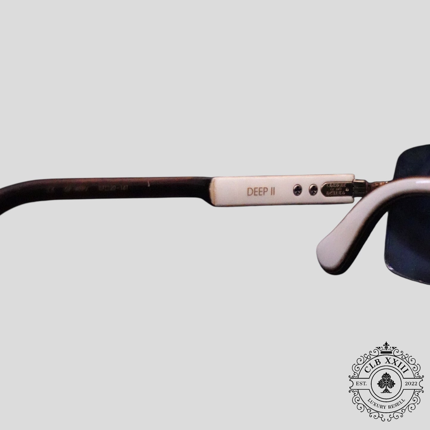 Chrome Hearts Deep II Sunglasses in White/Gold