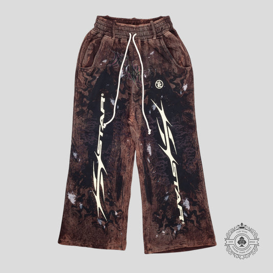 Hellstar H Star Sweatpants in Brown