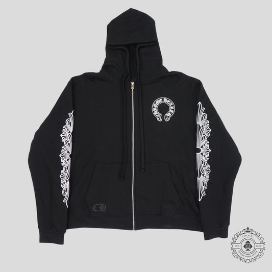Chrome Hearts Thermal Lined Horseshoe Zip Up Hoodie