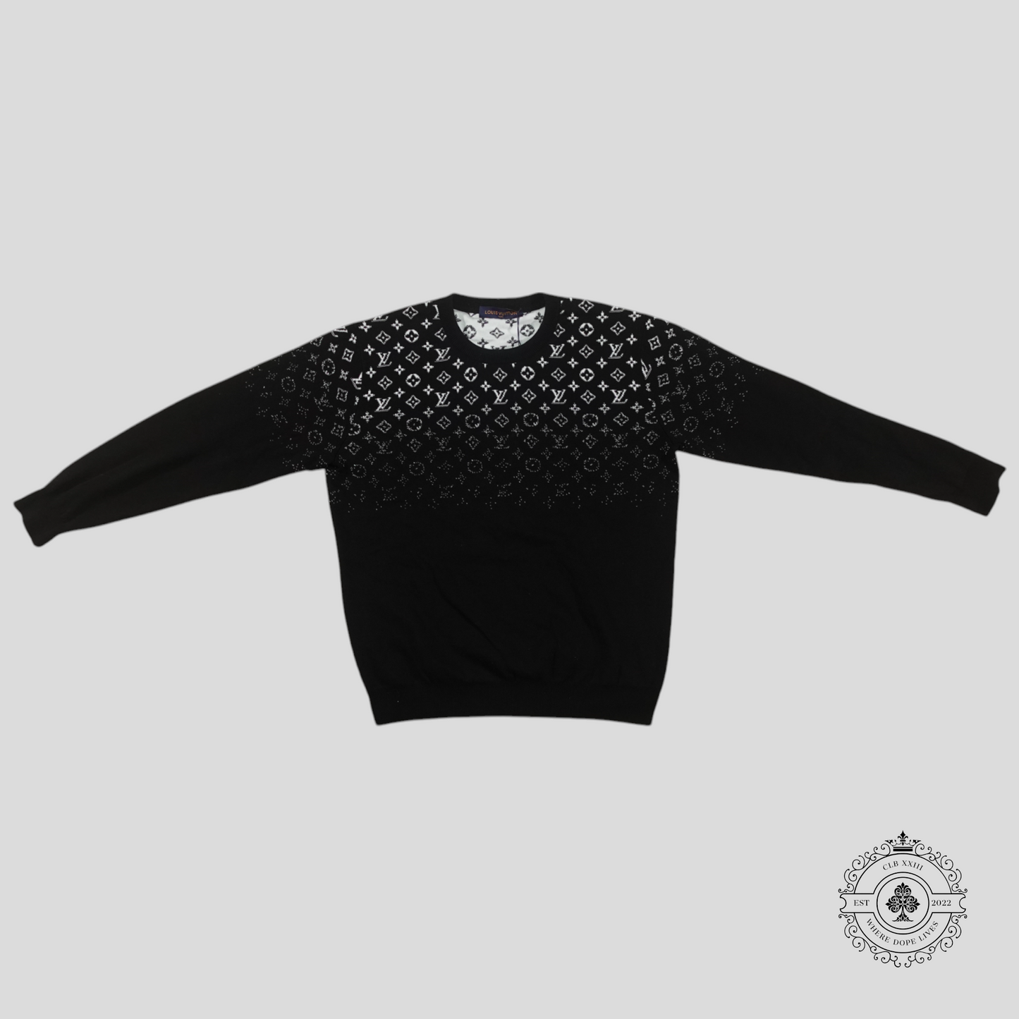 Louis Vuitton Monogram Gradient Crewneck in Black