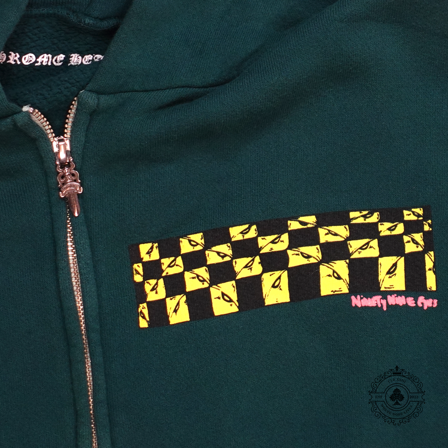 Chrome Hearts Matty Boy Antidote Zip Up Hoodie in Green