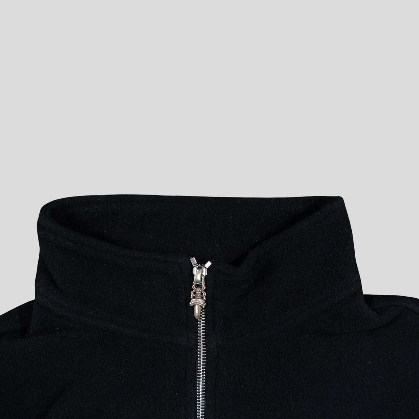 Chrome Hearts Fleece Quarter Zip in Black