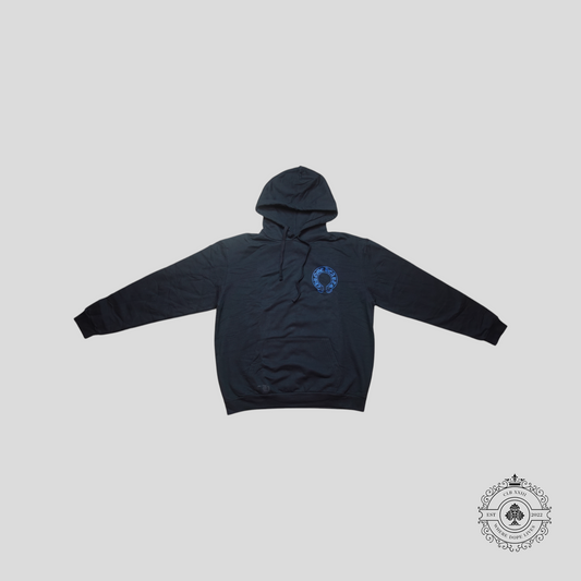 Chrome Hearts Horseshoe Hoodie in Black/Blue