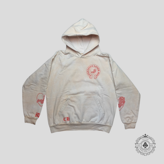 Chrome Hearts X Drake Certified Lover Boy Hoodie in Ivory