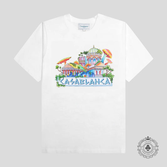 Casablanca Road To Knowledge Printed Tee in White