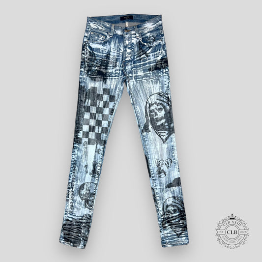 AMIRI WES LANG SKETCH JEANS - PAINTED INDIGO
