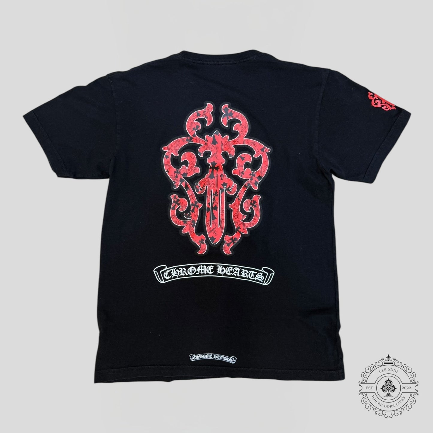 Chrome Hearts Dagger Tee in Black / Red