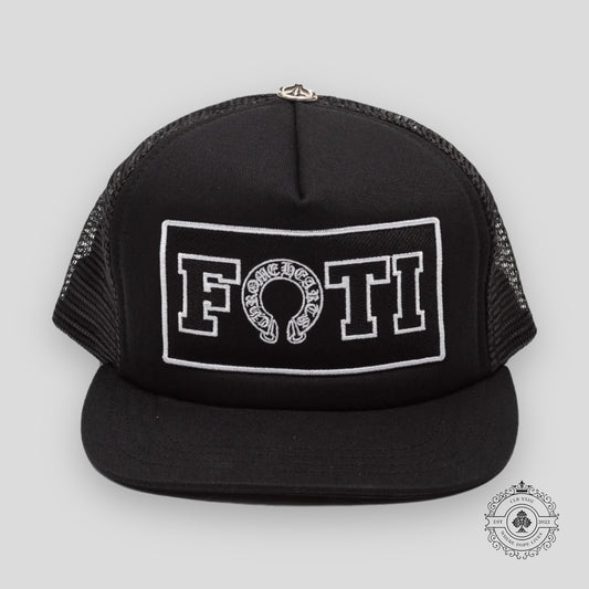 Chrome Hearts Foti Patch Trucker Hat in Black / White