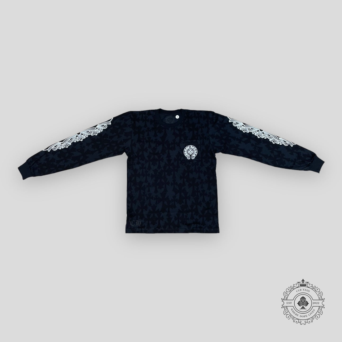 Chrome Hearts Cemetery Cross Monogram L/S Tee