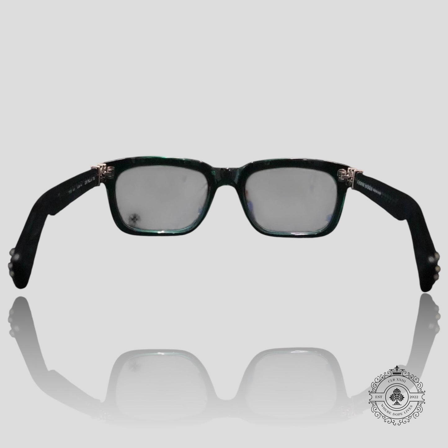 Chrome Hearts "See You In Tea" Sunglasses in Marine Green/Silver