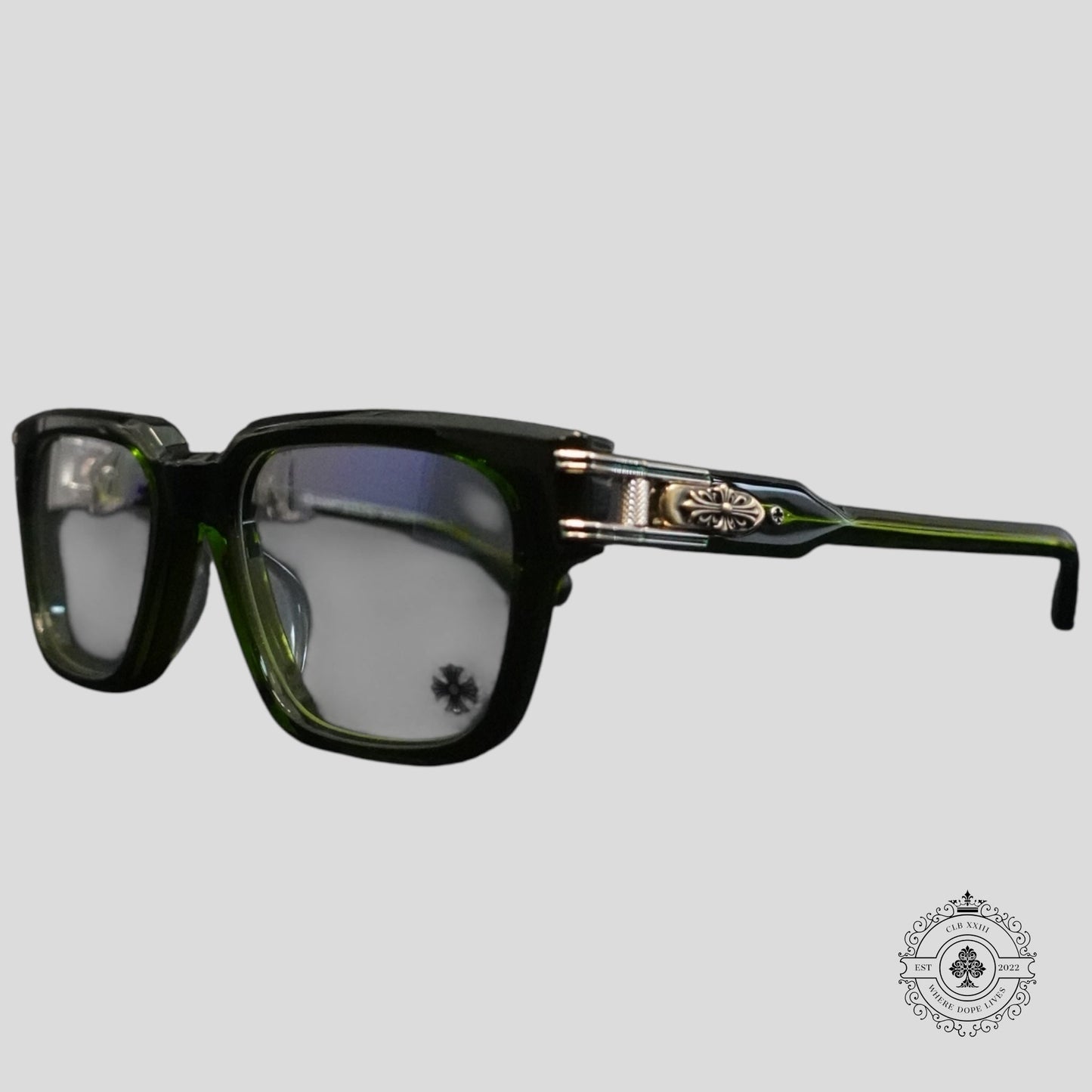 Chrome Hearts Bulge Glasses in Green/Silver