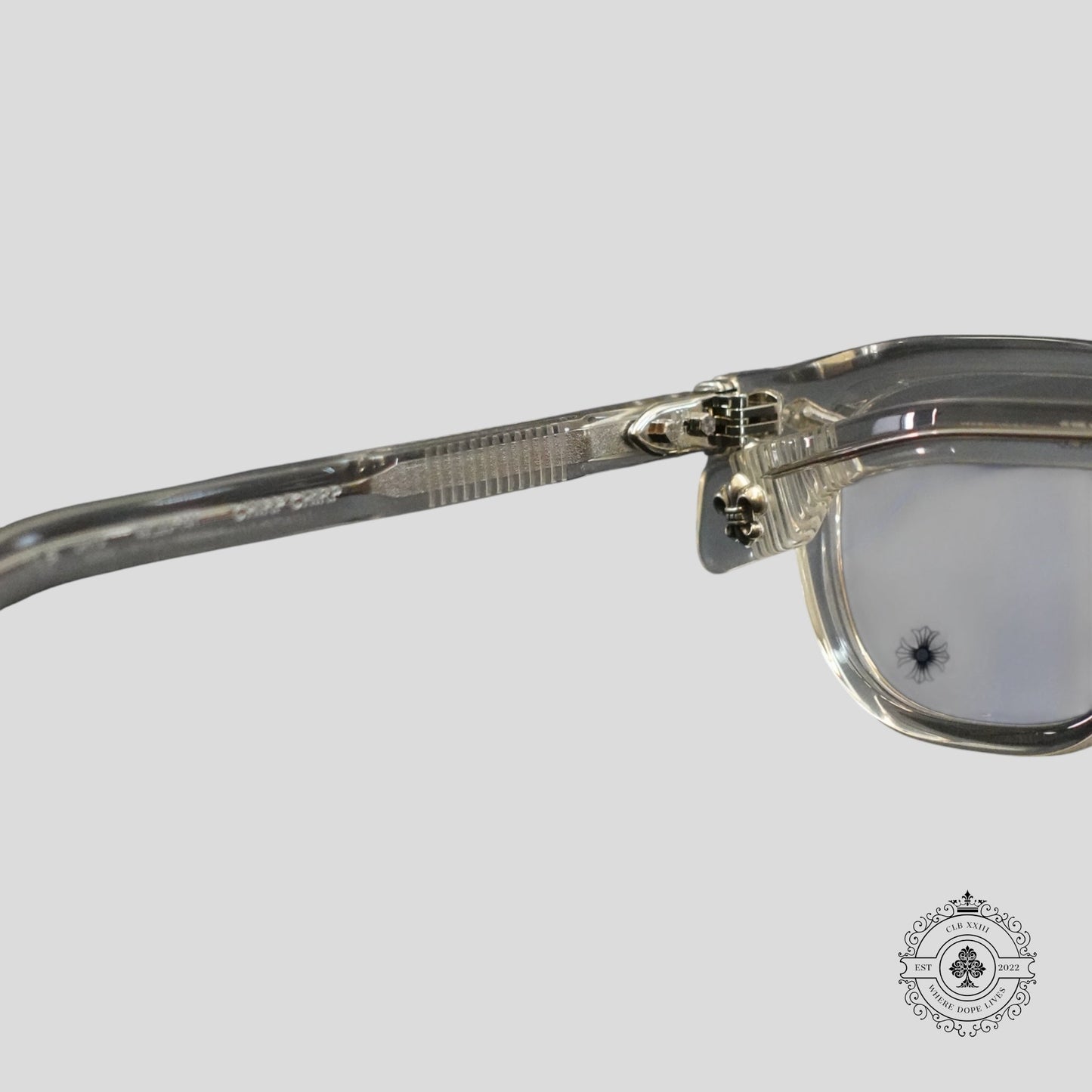 Chrome Hearts Chirp Chirp Glasses in Clear/Silver