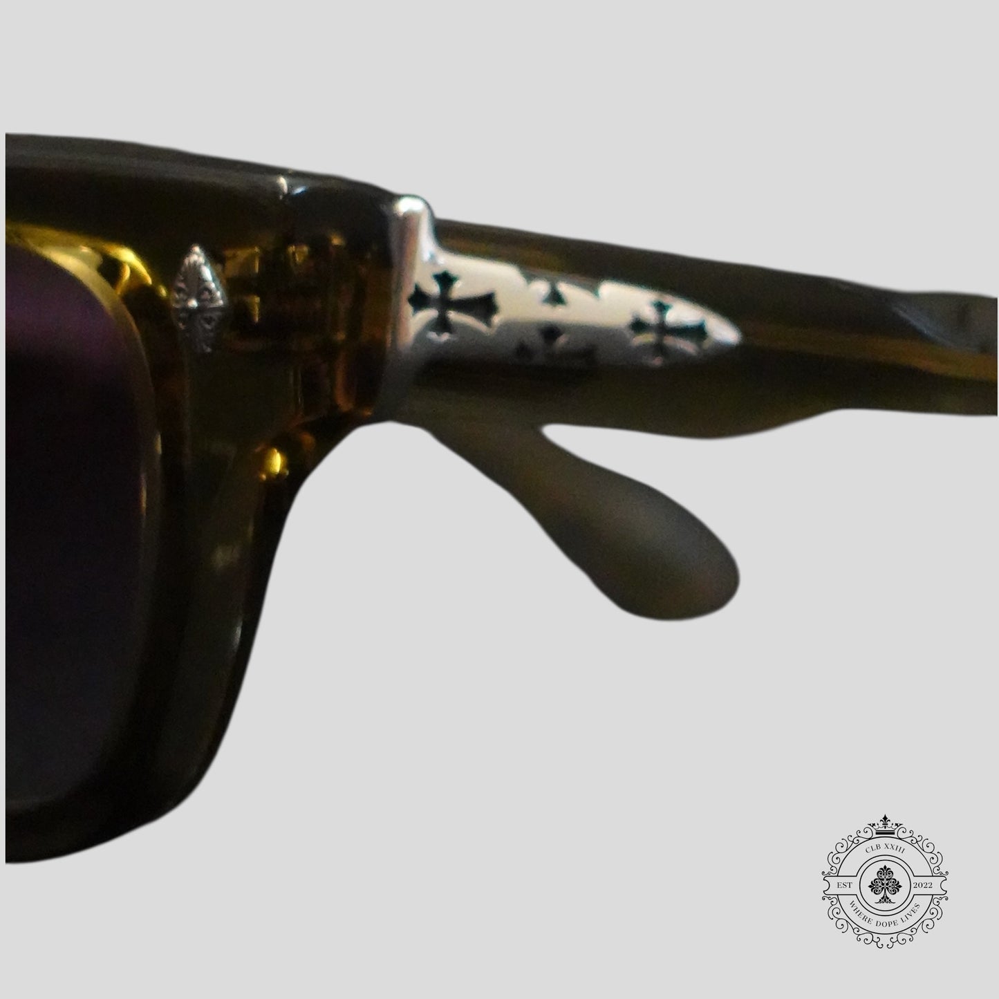 Chrome Hearts Crypdic Glasses in Grey/Silver