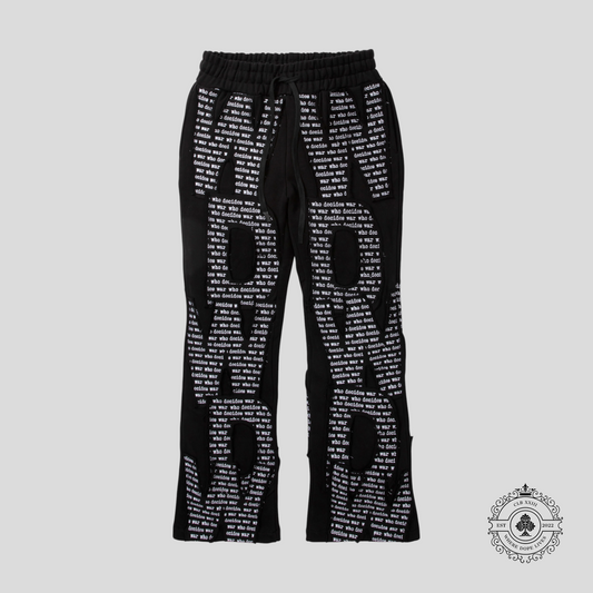 Who Decides War WDW Overlay Sweatpants in Black