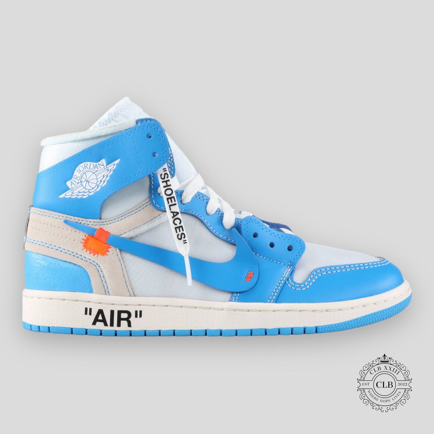 AIR JORDAN 1 RETRO HIGH OG X OFF WHITE "UNIVERSITY BLUE"