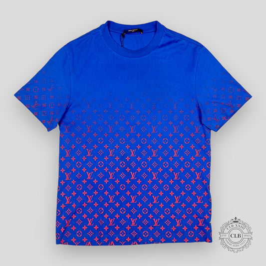 LOUIS VUITTON MONOGRAM DEGRADE T-SHIRT - BLUE/RED